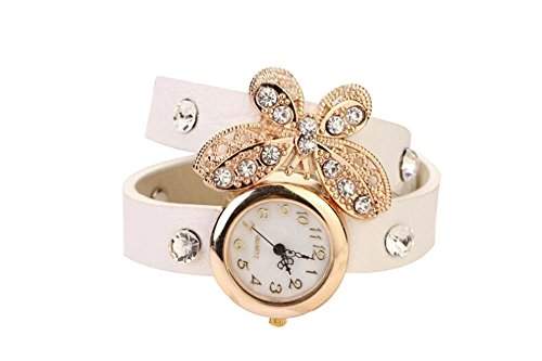 niceEshopTM Modern Schmetterling Design Strassstein Armband Stil Uhr