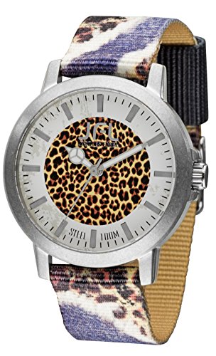 Jacques Farel Leopard Jugenduhr mehrfarbig grau weiss CRS011