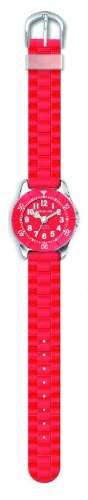 JACQUES FAREL KWD0104 Trend Style rot Uhr Kinderuhr Kunststoff Edelstahl 30m Analog rot - weiss