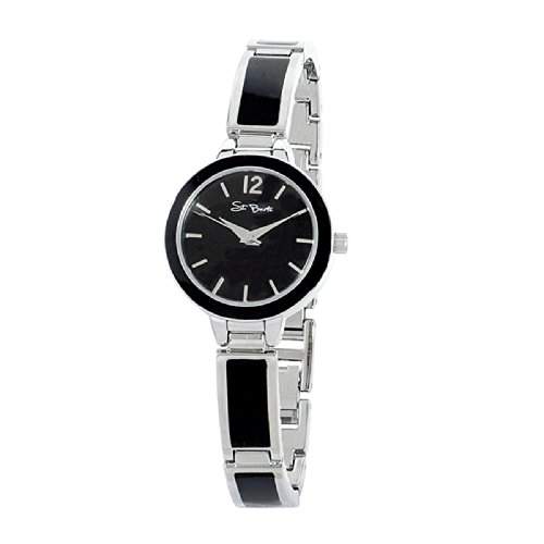 St Barth Damen-Armbanduhr Elegance Analog Quarz Metallband SilberSchwarz SLA-60389-21M