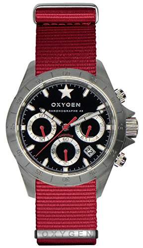 OXYGEN unisex-Armbanduhr SPRINT 42 Chronograph Quarz Nylon EX-C-SPR-42-NN-RE