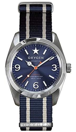 OXYGEN S-BOS - 38-EX-NN-NAIVNA-Armbanduhr-Nylon; Farbe: blau