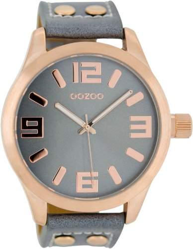 Oozoo Armbanduhr XL Blaugrau C1154