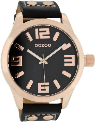 Oozoo XL Armbanduhr SchwarzRoségold C1159