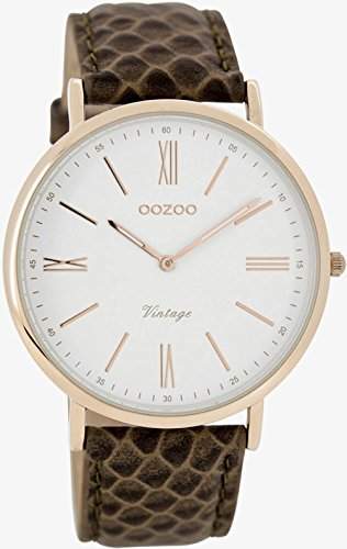 Oozoo Damen-Armbanduhr Analog Quarz Leder C7353