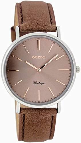 Oozoo Damen-Armbanduhr Analog Quarz Leder C7373