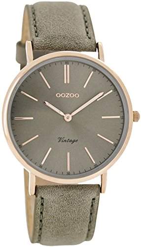 Oozoo Damen-Armbanduhr Analog Quarz Leder C7374