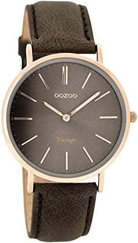 Oozoo Unisex-Armbanduhr Analog Quarz Leder C7376