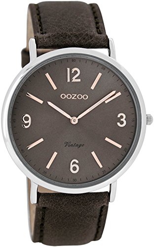Oozoo Unisex Armbanduhr Analog Quarz Leder C7365