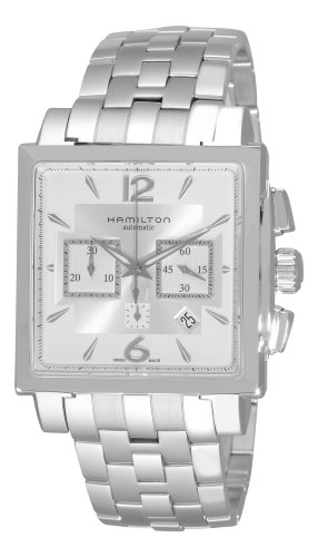 Hamilton Herren H32666155 Jazzmaster Silver Square Chronograph Zifferblatt