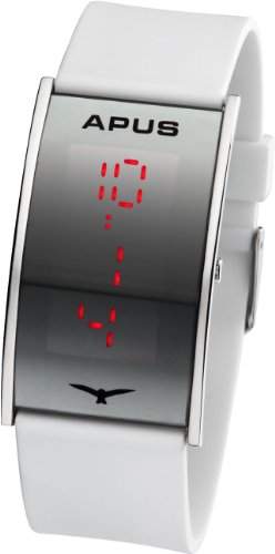APUS Gamma Silver-White-Red LED Uhr Sehr leicht