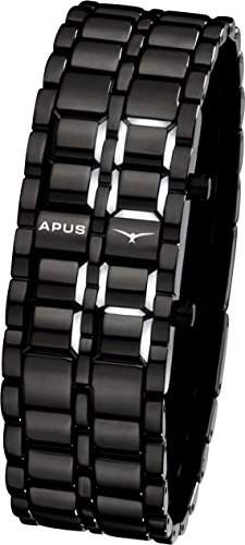 APUS Zeta Black White AS-ZT-BW LED Uhr fÃ¼r Herren Design Highlight