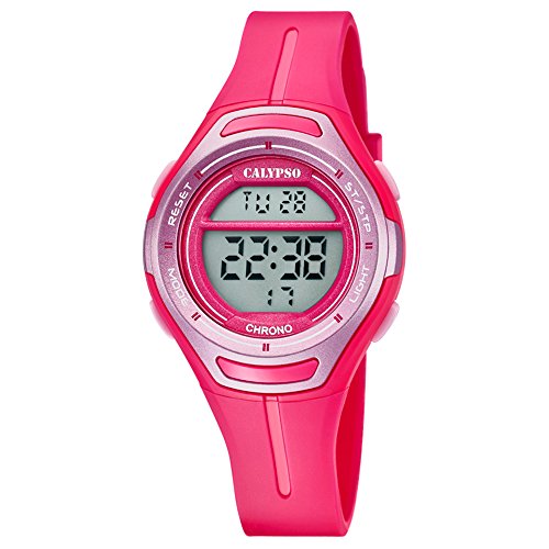 Calypso Armbanduhr fuer Sport K5727 5 PU Armband pink Quarz Uhr UK5727 5