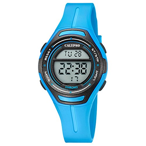 Calypso Armbanduhr fuer Sport K5727 4 PU Armband blau Quarz Uhr UK5727 4