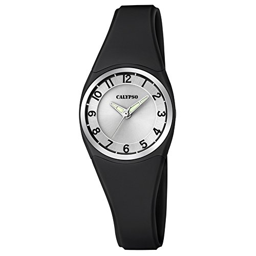 Calypso Armbanduhr fuer Damen und Herren Fashion Dame Boy K5726 6 PU Armband schwarz Quarz Uhr UK5726 6