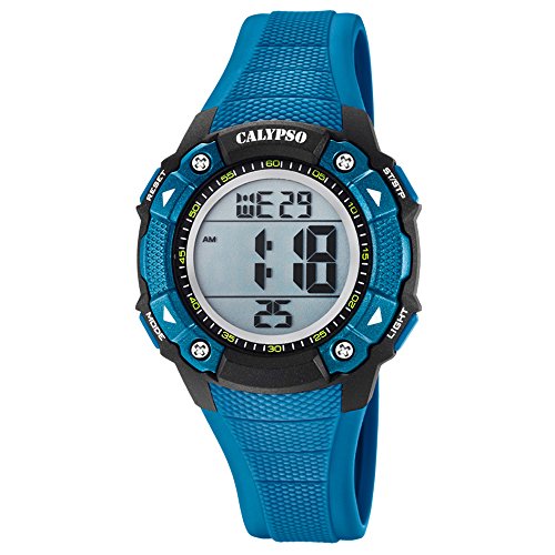 Calypso Armbanduhr fuer Damen Sport Digital for Woman K5728 6 PU Armband blau Quarz Uhr UK5728 6