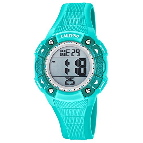 Calypso Armbanduhr fuer Damen Sport Digital for Woman K5728 4 PU Armband tuerkis Quarz Uhr UK5728 4