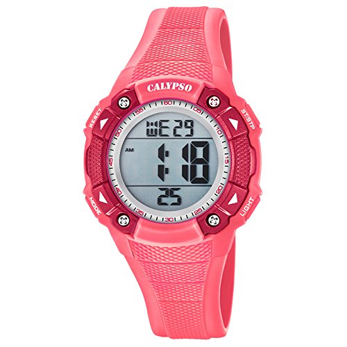 Calypso Armbanduhr fuer Damen Sport Digital for Woman K5728 2 PU Armband rosa Quarz Uhr UK5728 2