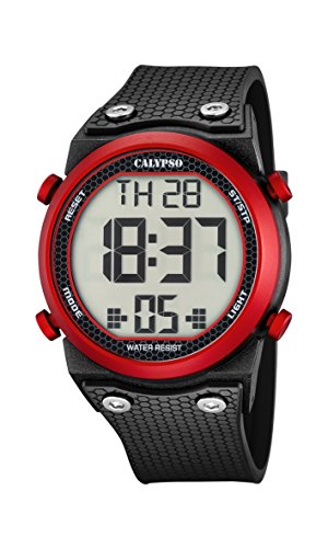 Calypso Unisex Armbanduhr Digitaluhr mit LCD Zifferblatt Digital Display und schwarz Kunststoff Gurt k5705 2