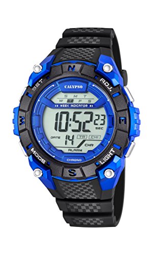 Calypso Unisex Armbanduhr Digitaluhr mit LCD Zifferblatt Digital Display und schwarz Kunststoff Gurt k5683 4