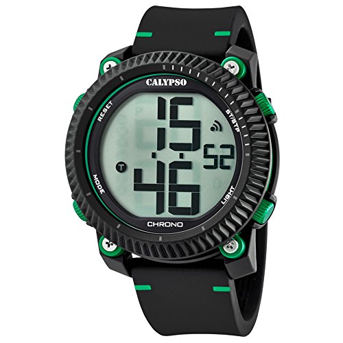 Calypso Armbanduhr fuer Herren Sport Digital for Man K5731 4 PU Armband schwarz Quarz Uhr UK5731 4