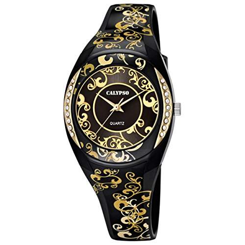 ORIGINAL CALYPSO Uhren by FESTINA Damen Uhrzeit Gummi Schwarz - k5621-6