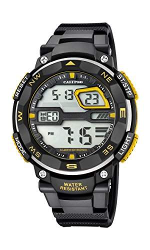 Calypso Herren Digitale Armbanduhr mit LCD Dial Digital Display und schwarz Kunststoff Gurt k56722