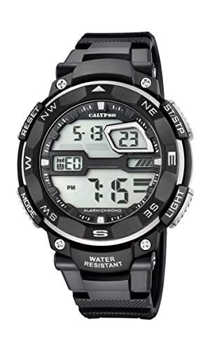 Calypso Herren Digitale Armbanduhr mit LCD Dial Digital Display und schwarz Kunststoff Gurt k56724