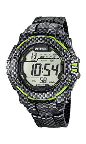 Calypso Herren Digitale Armbanduhr mit LCD Dial Digital Display und Kunststoff-Gurt k56816
