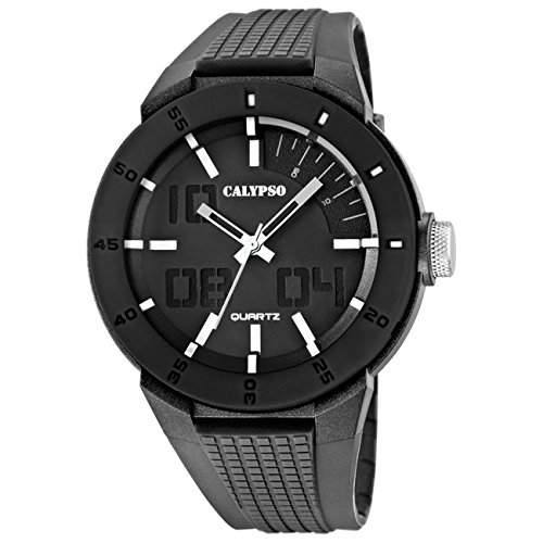 Calypso Herrenuhr PVD schwarz-grau Analog Uhren Kollektion UK56291