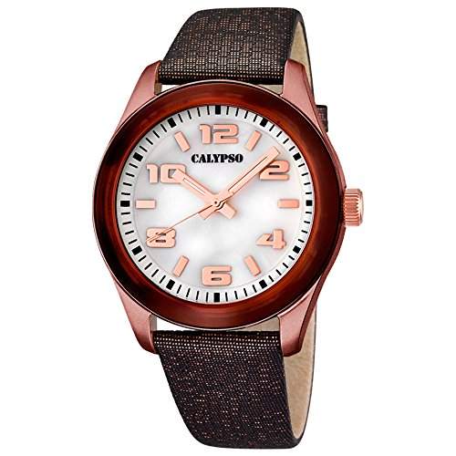 CALYPSO Damen-Uhr - Trend - Analog - Quarz - Leder - UK56534