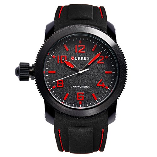 Wasserdicht 8173 Herren Fashion Casual Armbanduhr Uhren mit schwarzem Zifferblatt schwarz Band