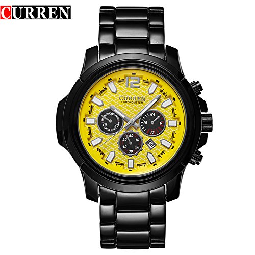 Wasserdicht New Fashion Herren Wasserdicht Quarz Sport mit schwarzem Zifferblatt Armbanduhr 8059 G