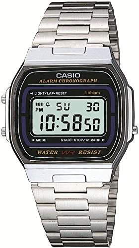 Casio Herren-Armbanduhr CASIO COLLECTION RETRO Digital Quarz One Size, schwarz, silber
