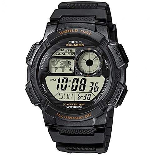 Casio Collection Herrenuhr Armbanduhr Resin Uhr Digitaluhr Schwarz AE-1000W-1AVEF