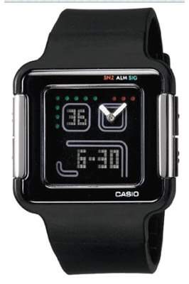 Casio Damen-Armbanduhr Analog Digital Kunststoff schwarz LCF-20-1DR