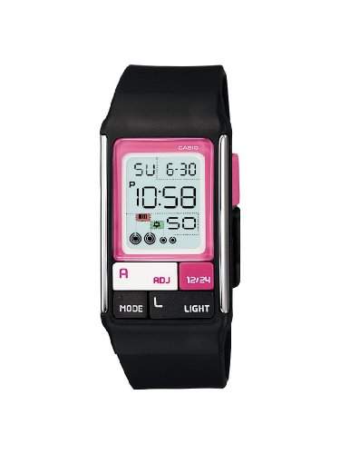 Casio Damen-Armbanduhr Digital Kunststoff schwarz LDF-52-1AEF