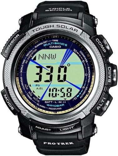 Casio Sport Unisex-Armbanduhr Pro-Trek-Funk-Solar-Kollektion Digital Quarz PRW-2000-1ER