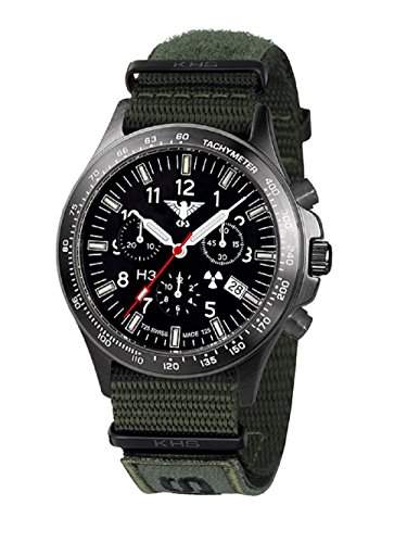 KHS Tactical Watches Black Platoon Titan Chronograph KHSBPTCNXTO1 Titan IPB Nato XTAC Olive