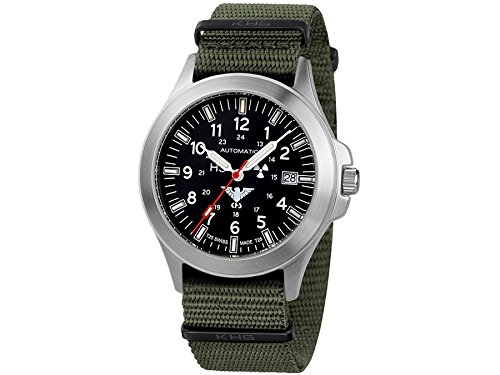 KHS Tactical Watches Platoon Automatic KHS PA NO Edelstahl Nato Olive
