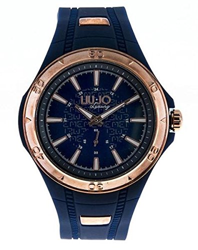 LIU JO Uhr Armbanduhr Herren camp584 Luxury Edition Limited Blau Harz Gold NEU