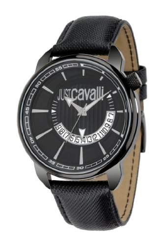 Just Cavalli Herren-Armbanduhr Analog Quarz Leder R7251181025