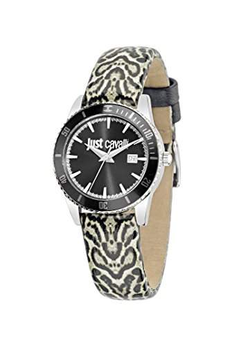 Just Cavalli Damen-Armbanduhr JUST IN TIME Analog Quarz Leder R7251202504