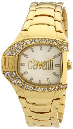 Just Cavalli Damen-Armbanduhr JC LOGO Analog Quarz Edelstahl beschichtet R7253160501
