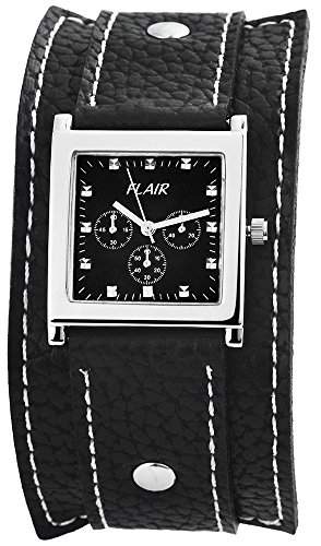 Excellanc Damenuhr mit Lederimitationarmband Schwarz Armbanduhr Uhr 193021000421