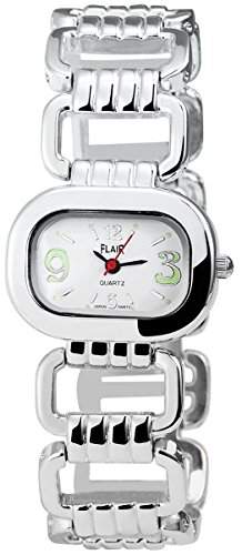 Flair Damenuhr mit Metallarmband Weiss Armbanduhr Uhr 100422000049