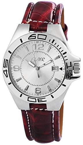 Herrenuhr mit Echtlederarmband silberfarbig Armbanduhr Uhr 200722500003