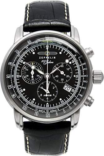 Zeppelin Chrono-Alarm 7680-2 Chronograph fuer Ihn Made in Germany