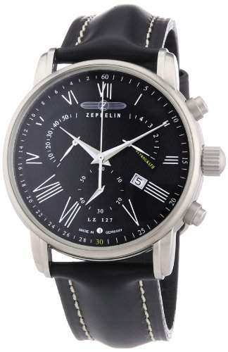 Zeppelin Unisex-Armbanduhr Chronograph Quarz Leder 7682-2