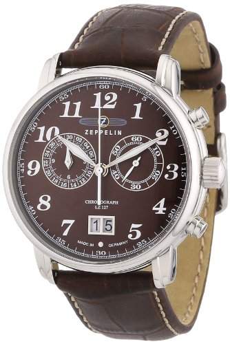 Zeppelin Unisex-Armbanduhr Chronograph Quarz Leder 7684-3